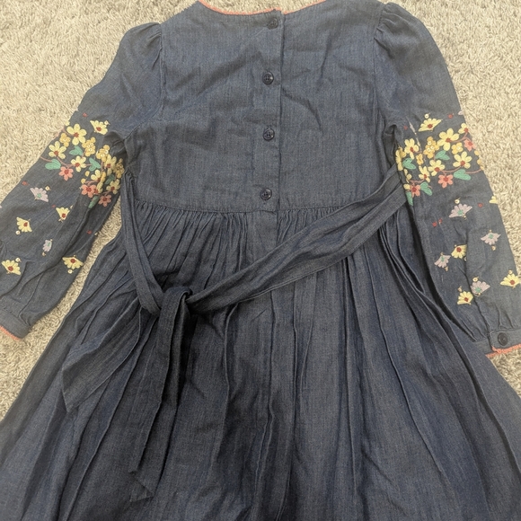 Monsoon Chambray Embroidered Dress - Picture 3 of 4